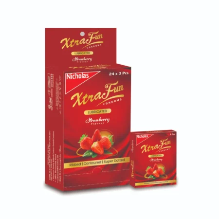 XTRAFUN STRAWBERRY FLAVOUR CONDOMS